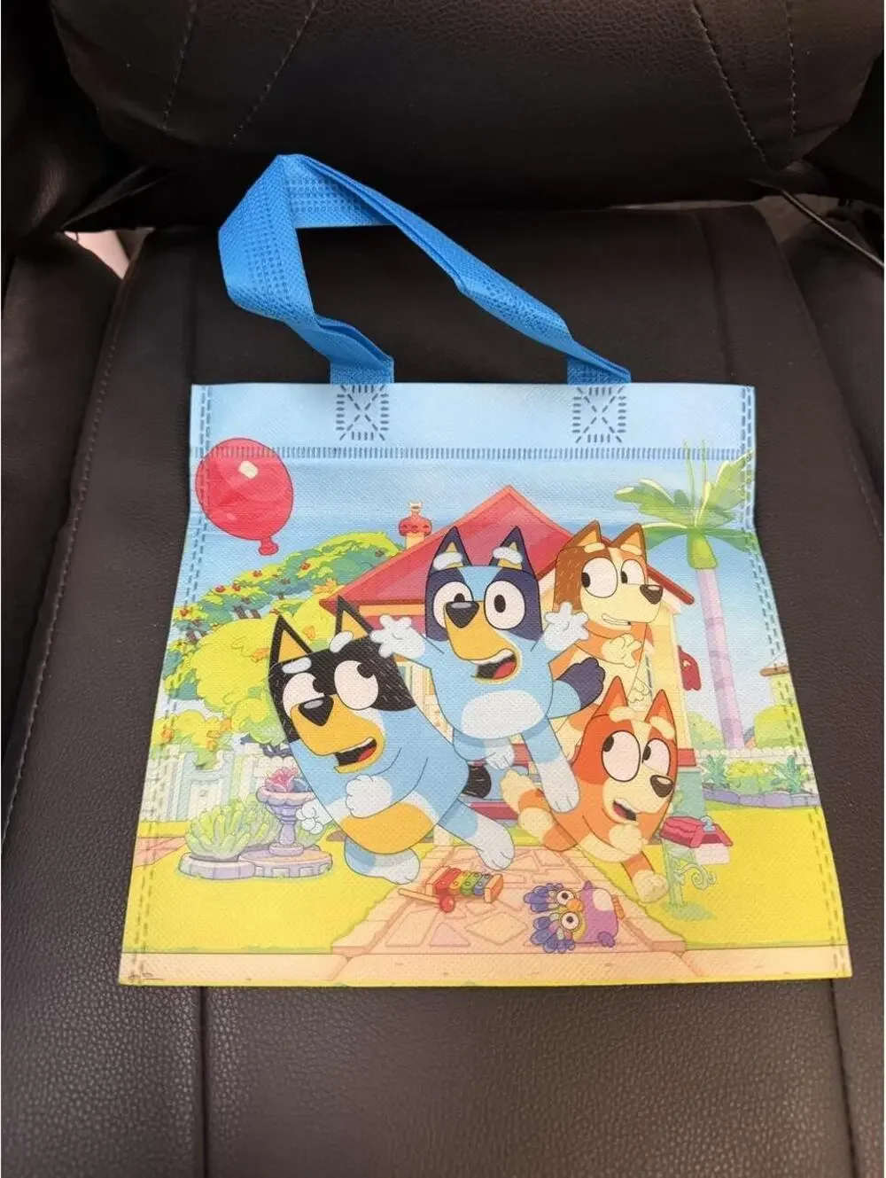 10 Pack Bluey Reusable Birthday Party Favor Tote Bags Gift Bags 8.5x8.75 New